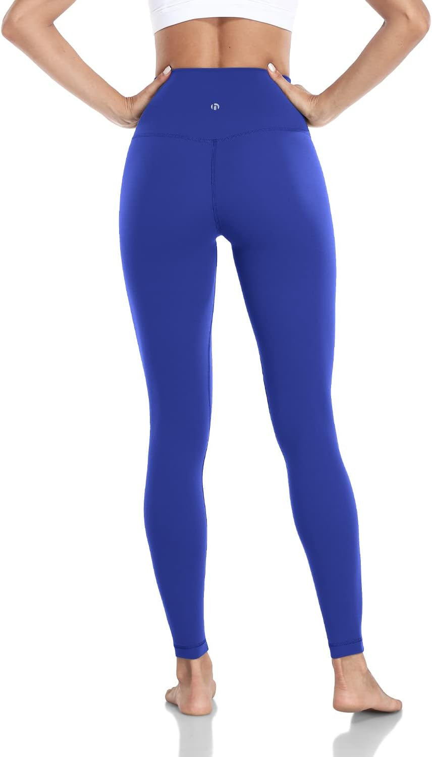 Essential Leggings, High Waisted Compression Soft Pants Workout Athletic Yoga Pants 28"