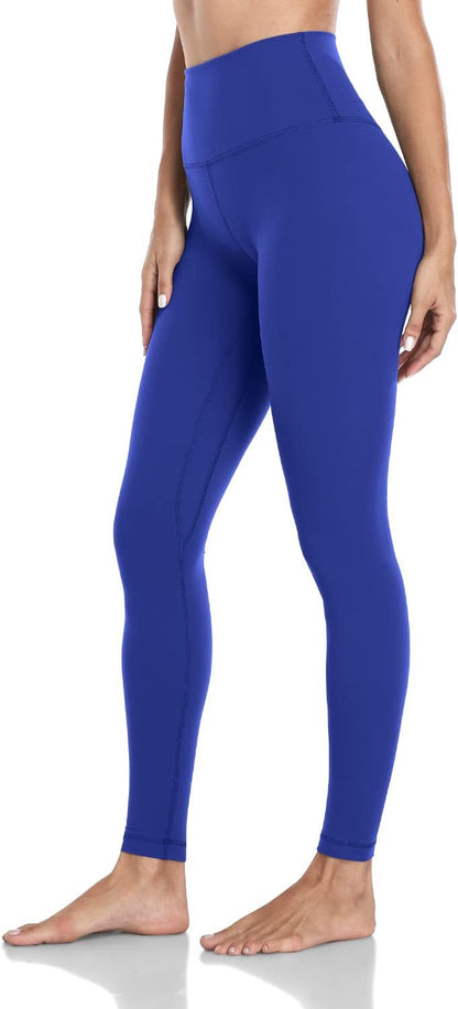 Essential Leggings, High Waisted Compression Soft Pants Workout Athletic Yoga Pants 28"